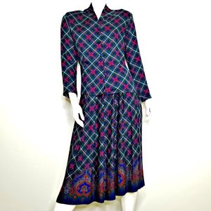 1980's COUNTRY SOPHISTICATES BY PENDLETON Plaid Skirt Set